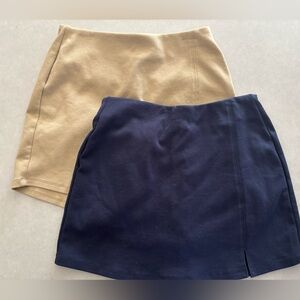 The Children's Place Navy and Tan Skirt Set